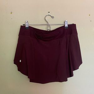 Maroon Lululemon tennis skirt